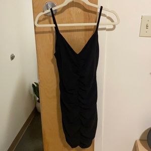Shein Black Rouched Mini Dress